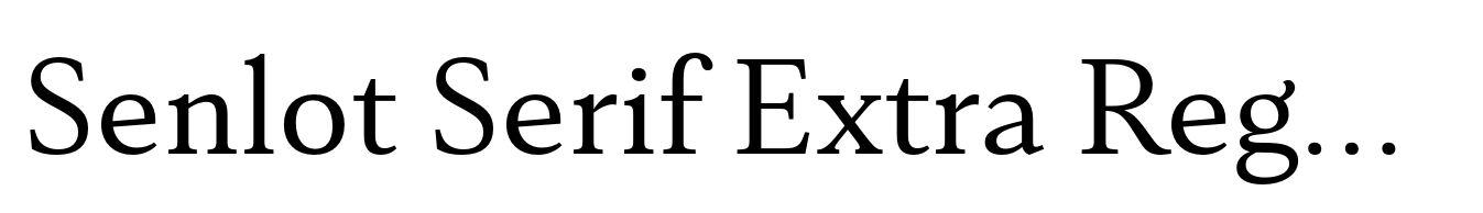 Senlot Serif Extra Regular